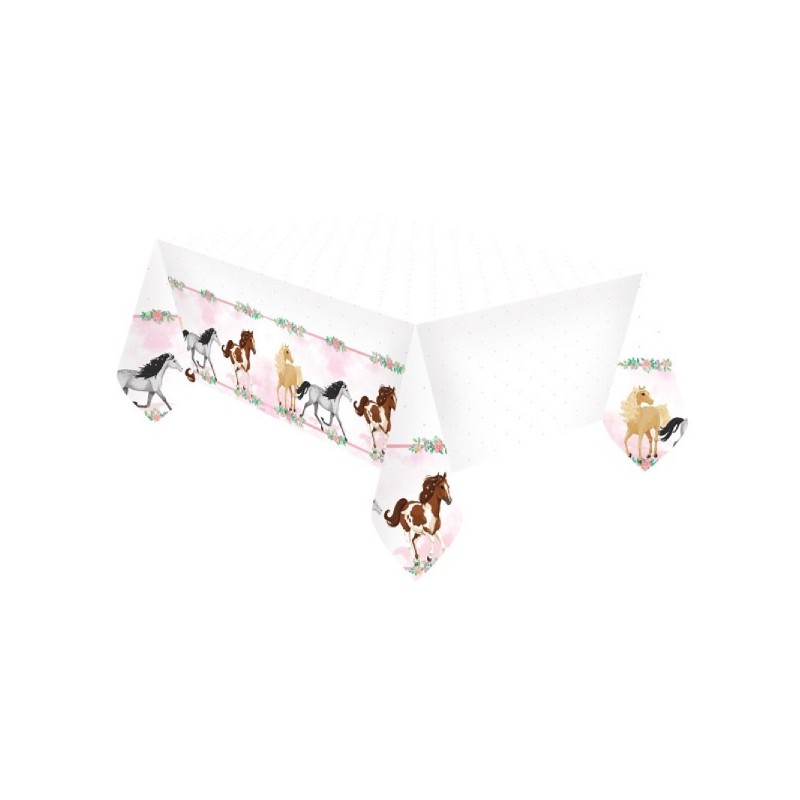 Amscan Beautiful Horses Table Cover, 180x120cm