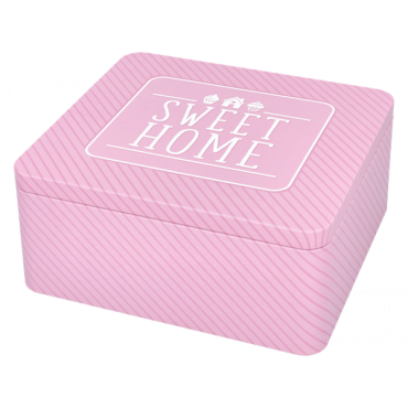 Birkmann Cookie Tin Box Pink Sweet Home 21x19x9cm EH-7590300
