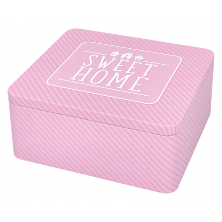 Birkmann Cookie Tin Box Pink Sweet Home 21x19x9cm EH-7590300