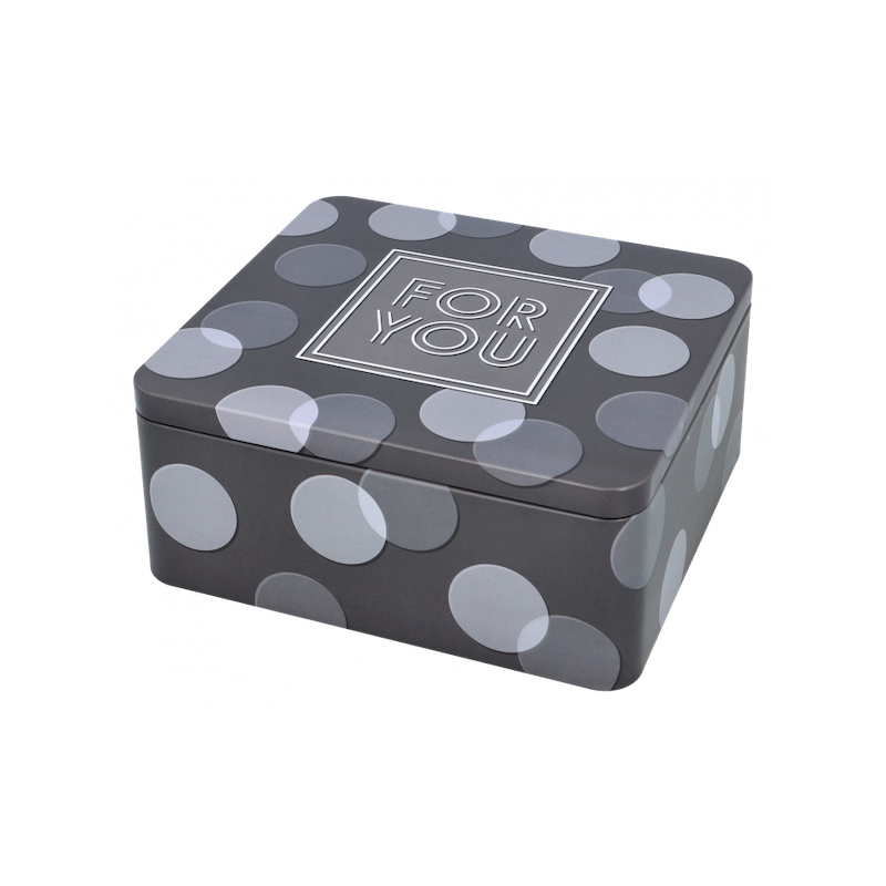 Birkmann Gray Tin Box For You, 21x19x9cm