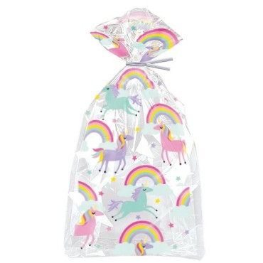 Cello Bag Unicorn & Rainbow - Unique Party 63394