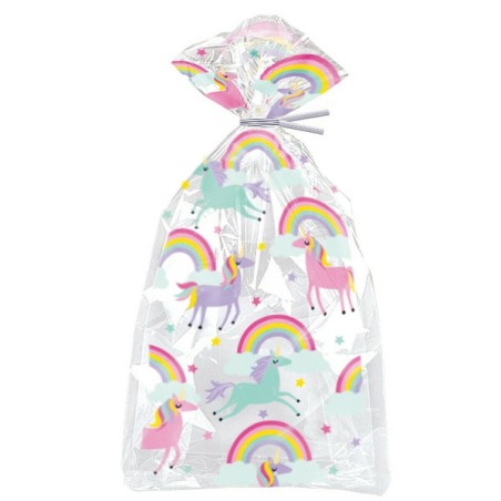 Cello Bag Unicorn & Rainbow - Unique Party 63394