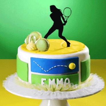 Modecor Cake Topper Tennis Player Woman Metal 12cm WM-M25291