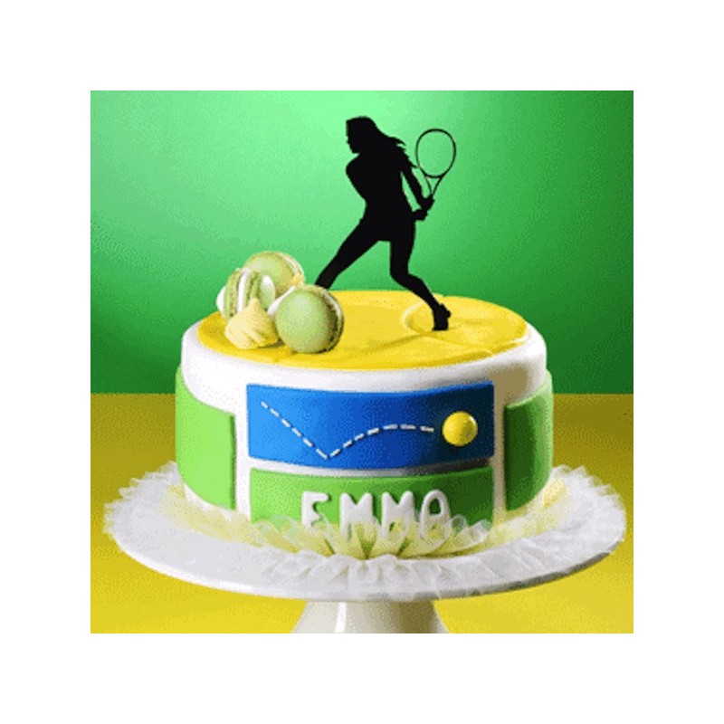 Modecor Cake Topper Tennis Player Woman, 12cm