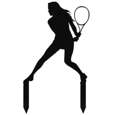 Modecor Cake Topper Tennis Player Woman Metal 12cm WM-M25291