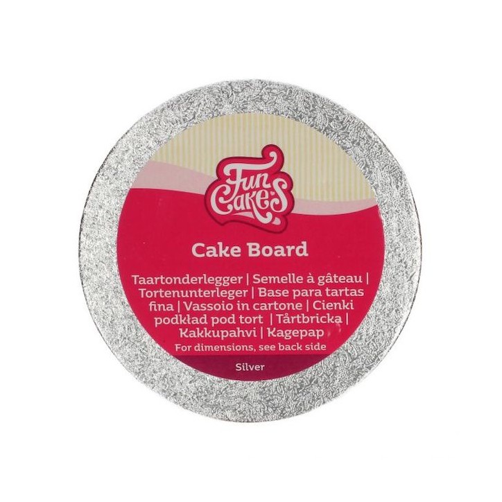 4mm Round Silver Cake Board 10cm