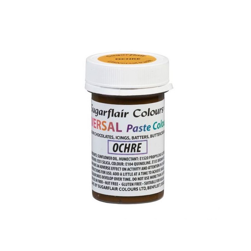 Sugarflair Universal Paste Colour Ochre, 22g