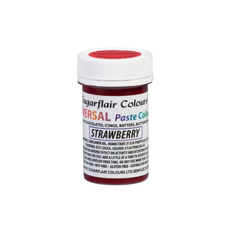 Sugarflair Universal Paste Colour Strawberry Red, 22g