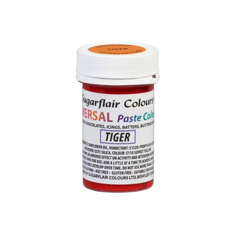 Sugarflair Universal Paste Colour Tiger, 22g
