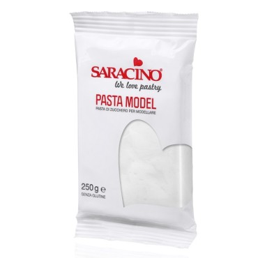 Saracino Modelliermasse Weiss 250g - Glutenfrei Saracino Pasta Model Weisse Zuckermasse zum Modellieren