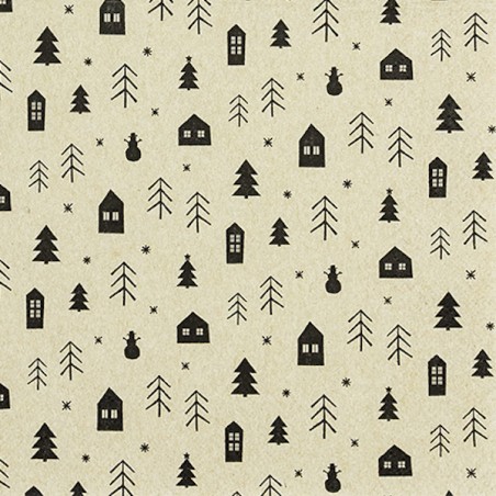 Home Fashion Paper Napkins Forest Cottage Brown Christmas 33cm FE-642104