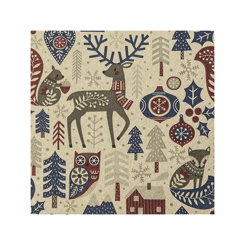 Home Fashion Napkins Scandi Pattern, 20 pcs