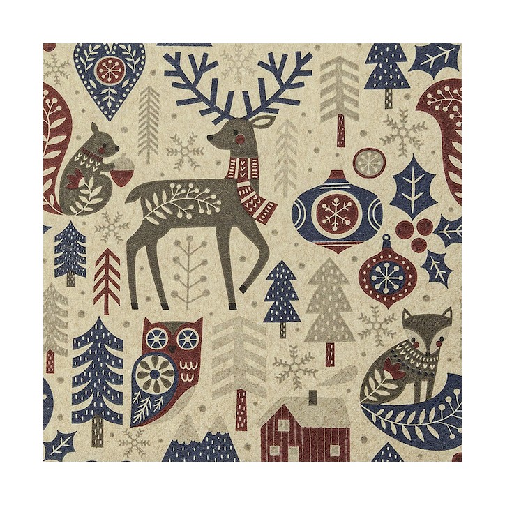 Home Fashion Scandi Pattern Napkins 20pcs