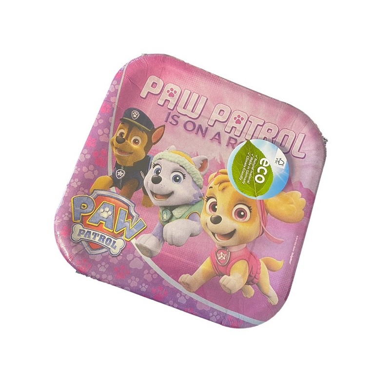 Amscan Paw Patrol Plates Pink, 8 pcs