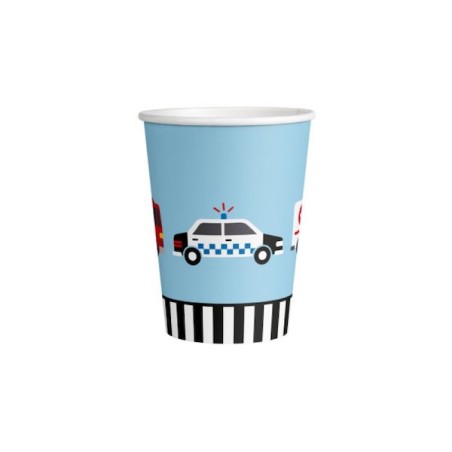 Amscan Paper Cups On the Road 250ml 8 Pieces SO-9906581