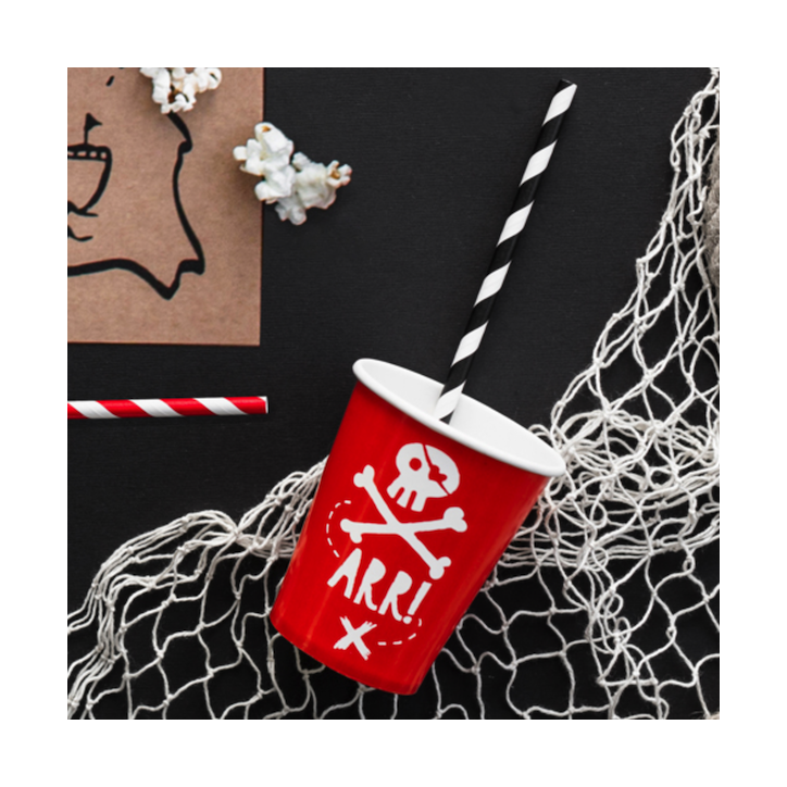 PartyDeco Pirate Party Paper Cups 6pcs – Pirate Party Cups