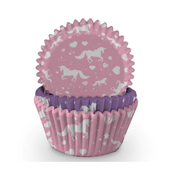 Einhorn Cupcake Förmchen Rosa & Lila – 75 Stück von Anniversary House Einhorn Cupcake Förmchen Rosa & Lila – 75 Stück von Anniversary House