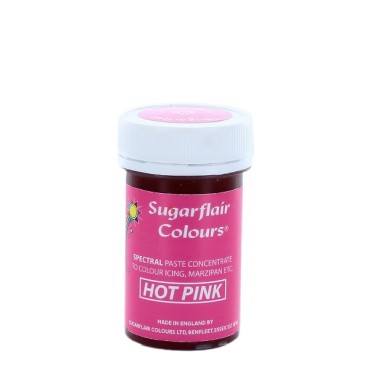 Glutenfreie Lebensmittelfarbe Hot Pink - Pastenfarbe Sugarflair Colours - Gelfarben essbar