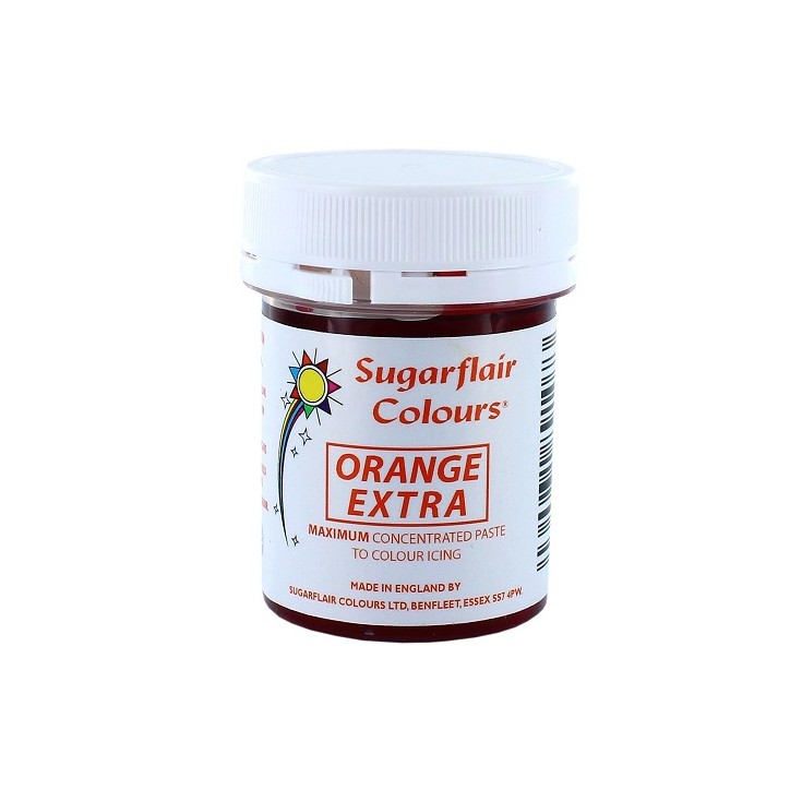 Sugarflair Extra Orange Food Colour Paste 42g – Professional Orange Gel Colour