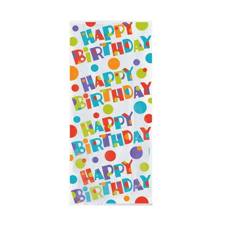 Unique Party Bubbly Happy Birthday Cello Beutel 20 Stück – Geschenkbeutel