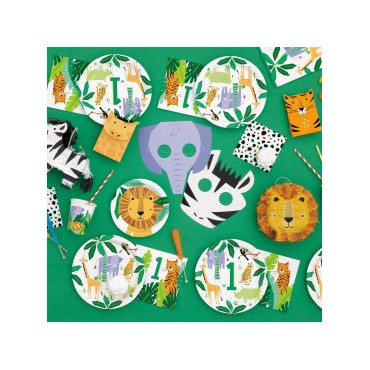 Unique Party Animal Safari Paper Plastes 22cm UP-73925EU