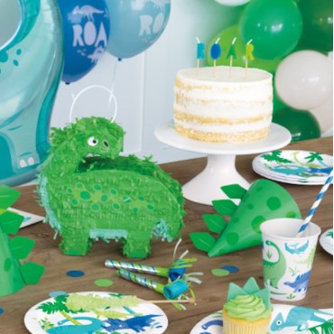 Unique Party Blue-Green Dinosaurs Birthday Candles 6 pcs 7.5cm UP-75883