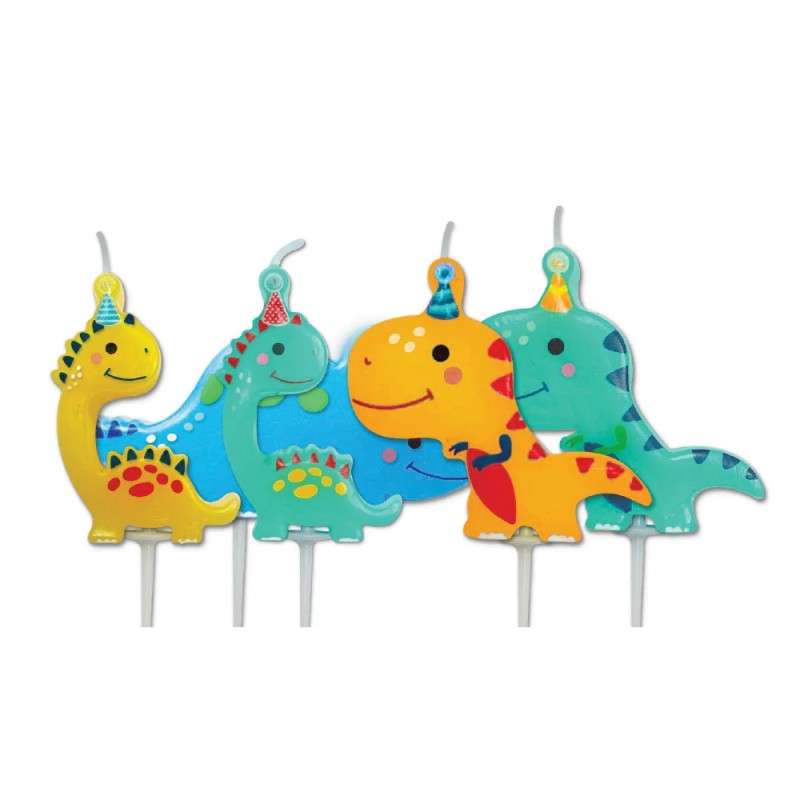 Anniversary House Novelty Candles Dinos, 5 pcs