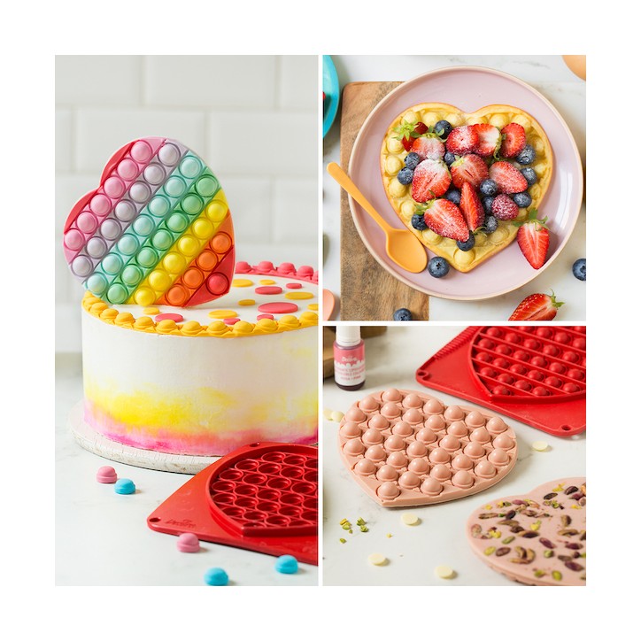 Decora DecorPop Herz Silikonform – Silikonform für Schokolade & Desserts