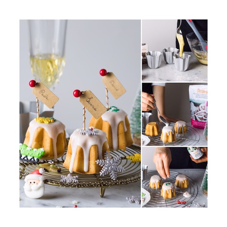 Decora Mini Pandoro Baking Mould 70g 3pcs – Italian Christmas Cake Pan
