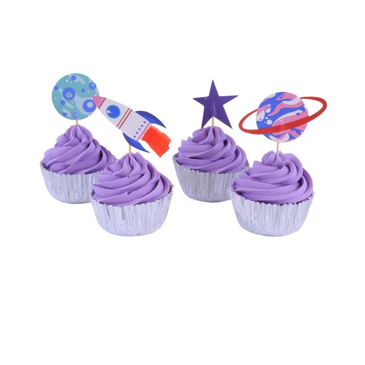 PME Out of this World Cupcake Set 24pcs – Space Cupcake Cases & Toppers PME Out of this World Cupcake Set 24pcs – Space Cupcake Cases & Toppers