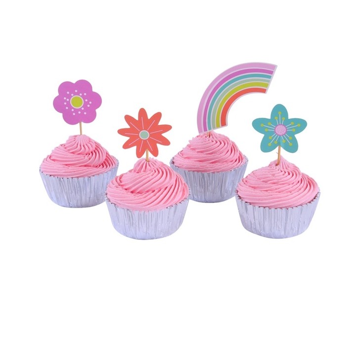 PME Cupcake Set Over the Rainbow 24 Stück – Regenbogen Cupcake Förmchen