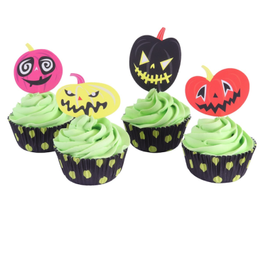 PME Cupcake Set Spooky Halloween Pumpkins 24 Pieces PME-CUT26