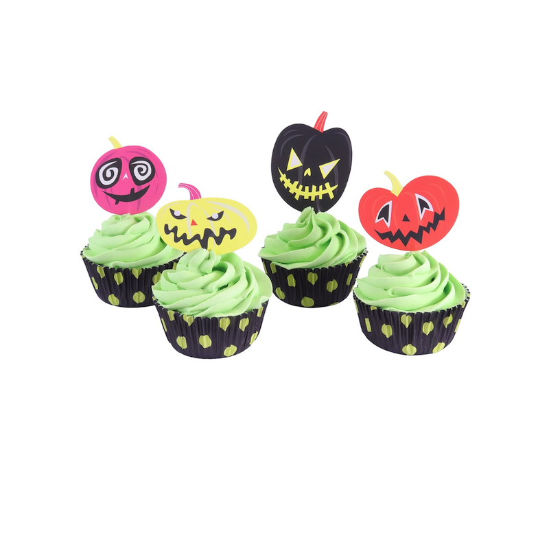 PME Cupcake Set Spooky Halloween Pumpkins, 24 pcs