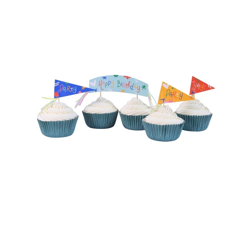 PME Cupcake Set Happy Birthday, 24 pcs