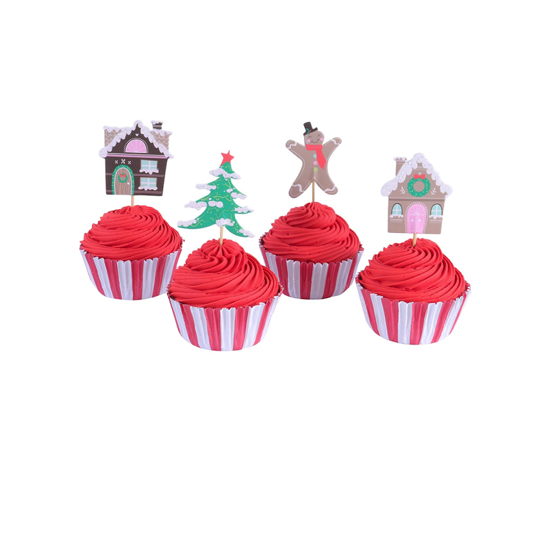 PME Cupcake Set Gingerbread Village, 24 pcs