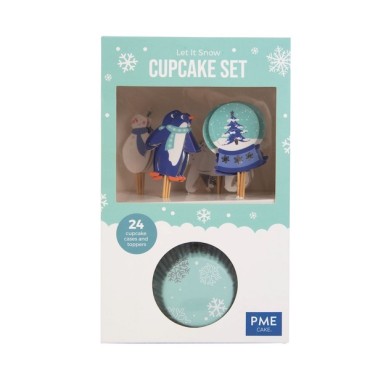 PME Cupcake Set Let it Snow 24 Stück PME-CUT22