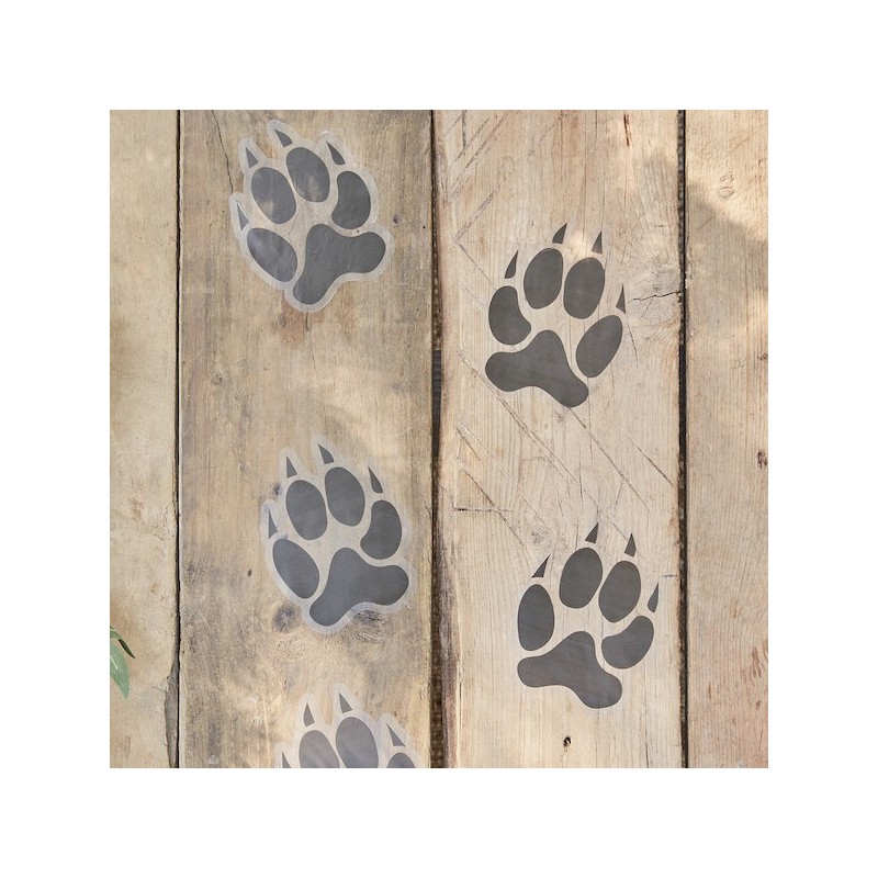 Ginger Ray Animal Pawprint Floor Stickers 17x13.3cm, 6 Stk