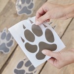 Ginger Ray Animal Pawprint Floor Stickers 17x13.3cm, 6 Stk