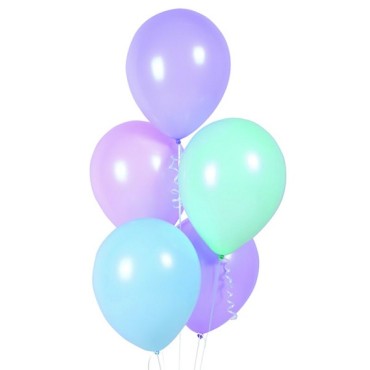 Luftballon Mix Lila  Rosa - Blau - Mint / 21186 Macaron Mix Ballons