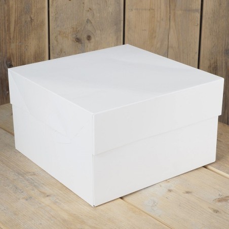 White Square Cake Box 28x28x15cm - 8720143519420