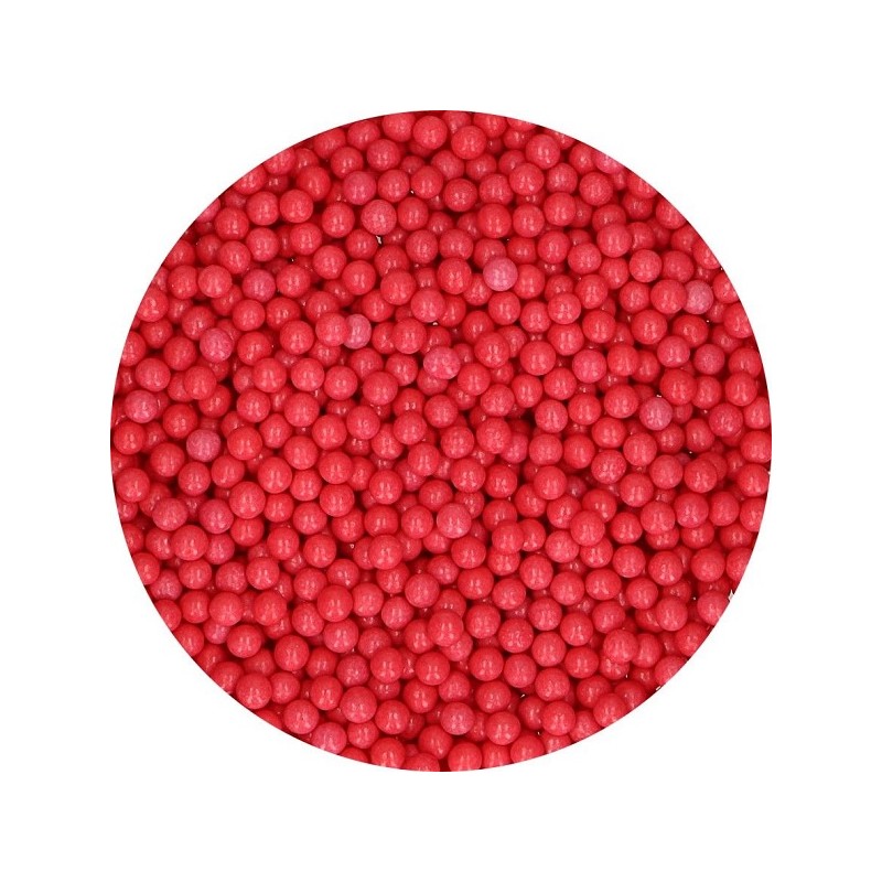 FunCakes 4mm Soft Sugarpearls Red, 60g