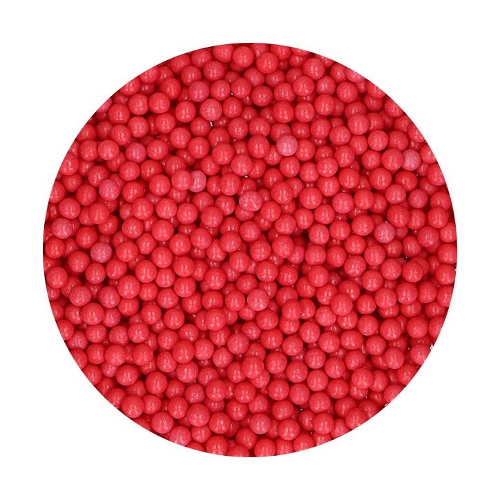 FunCakes Soft Zuckerperlen Rot 4mm 60g