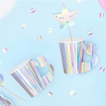 PartyDeco Mermaid Party Cups, 6 pcs