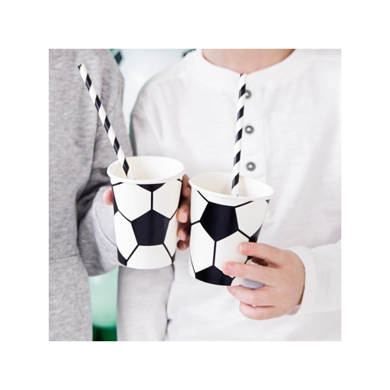 PartyDeco Soccer Party Cups, 6 pcs