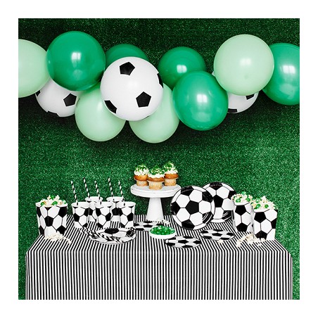 PartyDeco Fussball Dekorationsset, 60-teilig