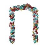 Ginger Ray Balloon Arch Kit Candy Cane Christmas Door, 240 parts