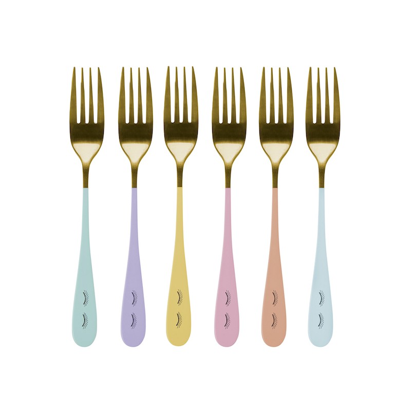 Miss Etoile Desert Forks Gold-Top Eyes, 6 pcs