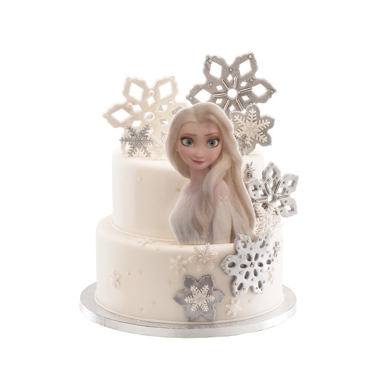 deKora Frozen Elsa Silhouette Wafer Paper Cake Decor