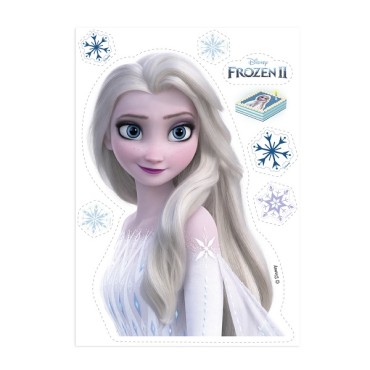 Eisprinzessin Frozen Elsa Kuchendekoration - Elsa Silhouette Tortendekor - Dekora Frozen Tortendeko Glutenfrei