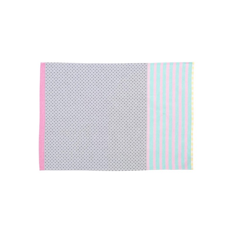 Miss Etoile Tea Towel Dots Pink-Mint, 50x70cm